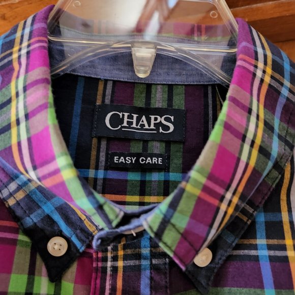 Men's Chaps Long Sleeve Button Down Easy Care Dress Shirt - SzM - Picture 4 of 5